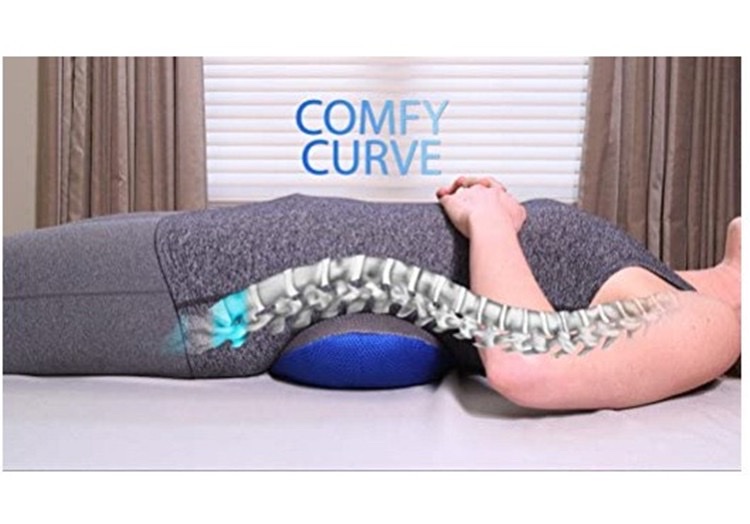 亚马逊热销 TV记忆海棉靠垫 comfy curve 支撑腰枕记忆海绵透气枕细节图