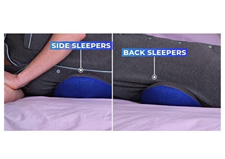 亚马逊热销 TV记忆海棉靠垫 comfy curve 支撑腰枕记忆海绵透气枕白底实物图