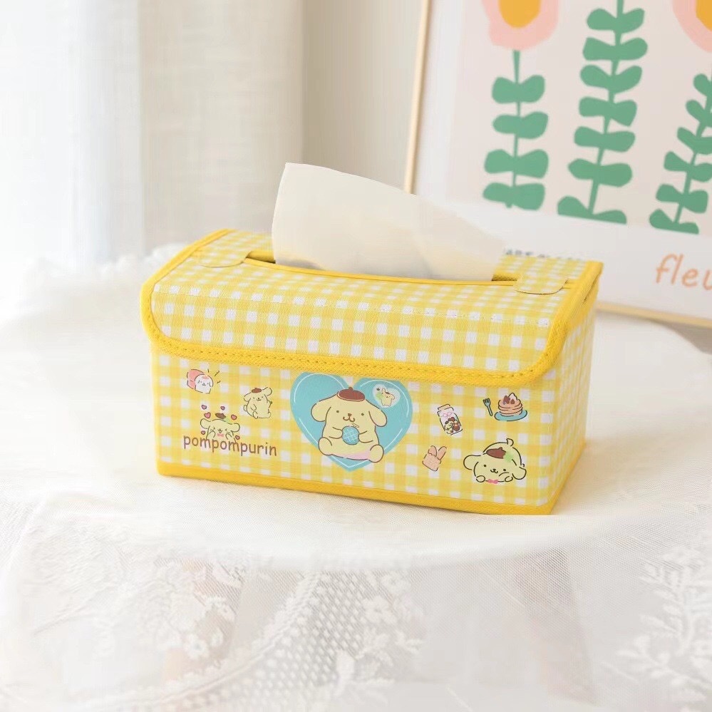 New cute and girlish folding tissue box, desktop tissue storage box, PC Kulomi tissue storage box detail image 8