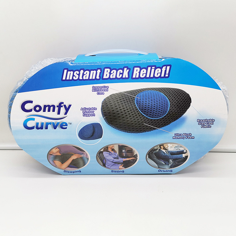 亚马逊热销 TV记忆海棉靠垫 comfy curve 支撑腰枕记忆海绵透气枕产品图
