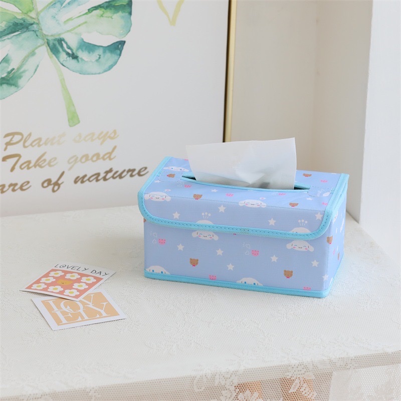 New home living room flip-top dust-proof tissue box, foldable car decorative tissue box, Cinnamon Dog Pacha Dog detail image 4