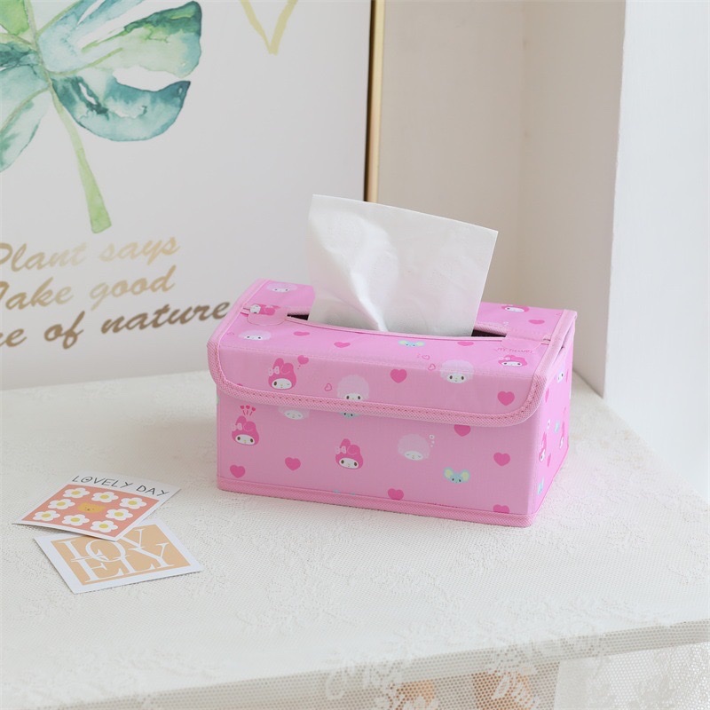 New home living room flip-top dust-proof tissue box, foldable car decorative tissue box, Cinnamon Dog Pacha Dog detail image 1