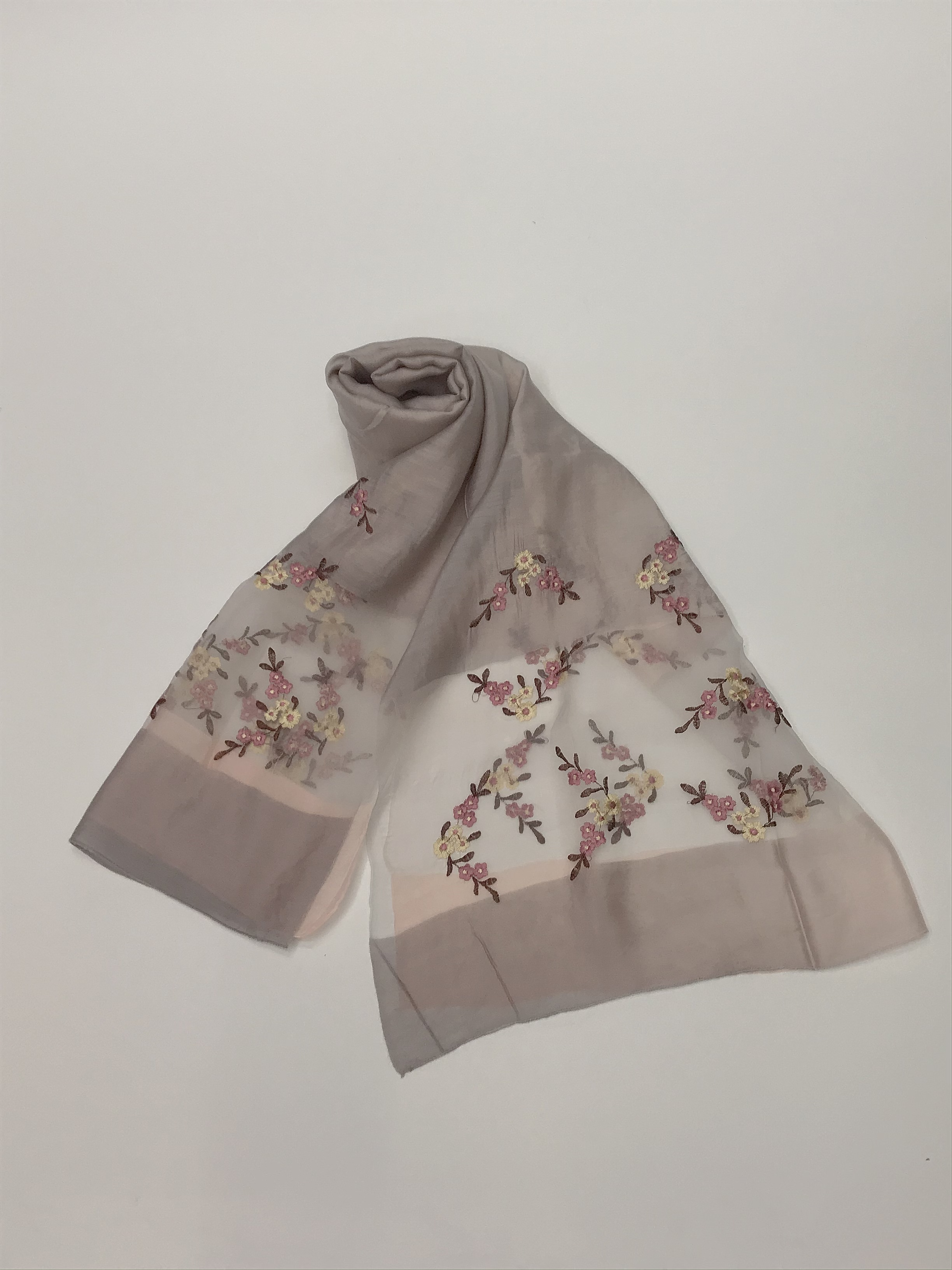 Muslim embroidered blended wide faux silk scarf, long knitted scarf Application Scenario