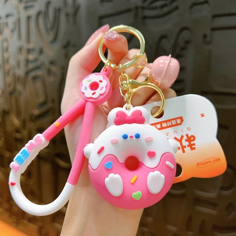 Doughnut pendant keychain figurine details Picture