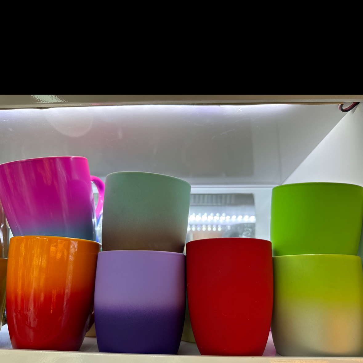 陶瓷杯D区三楼三街荧光杯彩虹杯现货湘玉015产品图