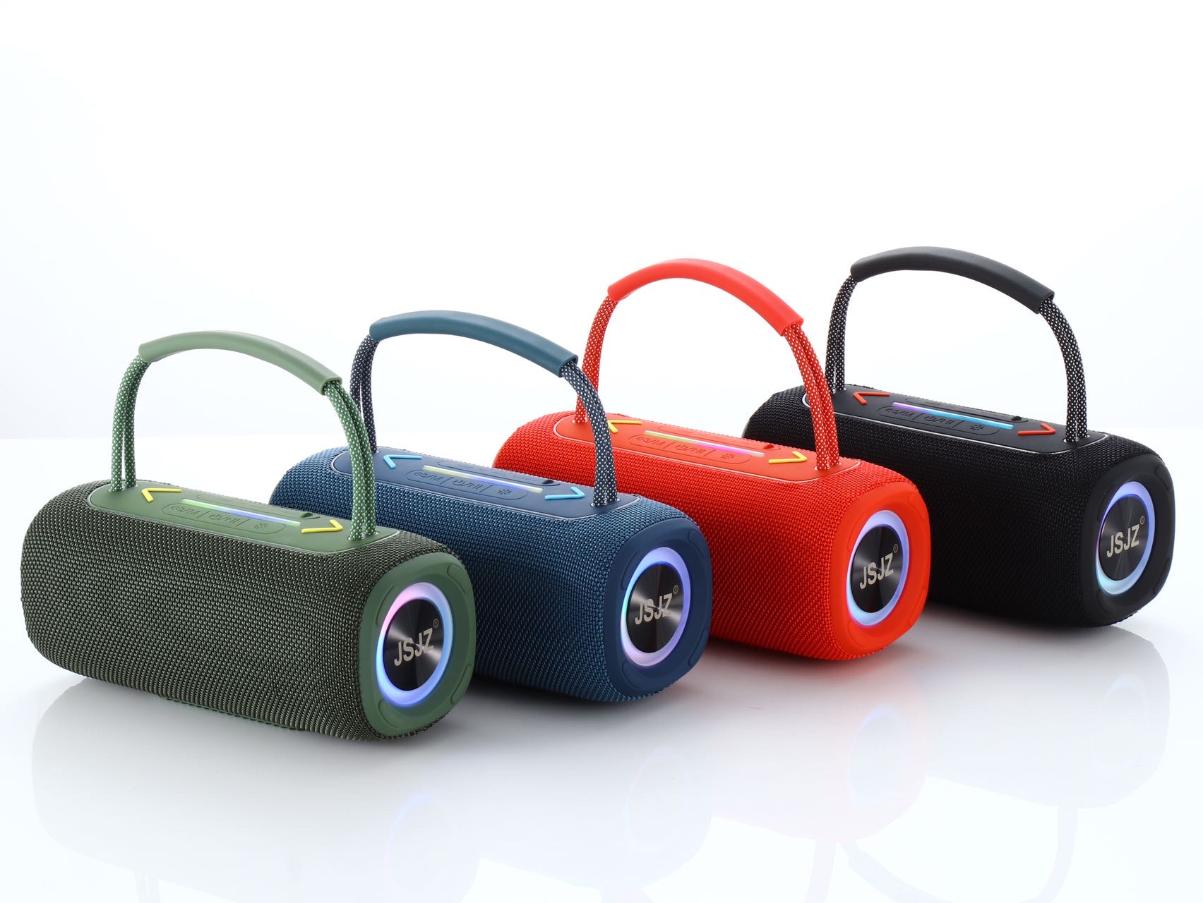 The new JZ-S4 Bluetooth subwoofer with dual diaphragm and colorful lights Specification image
