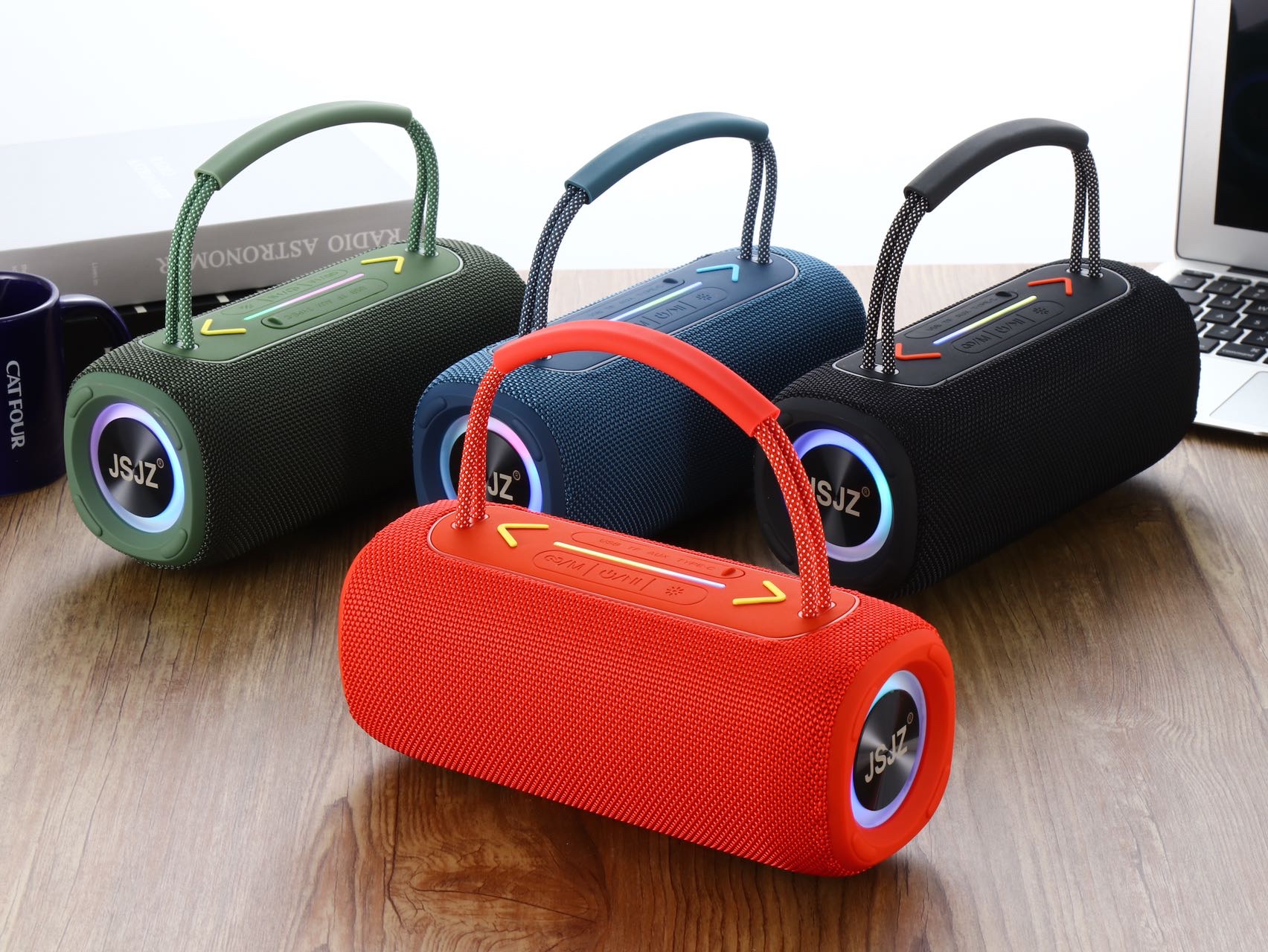 The new JZ-S4 Bluetooth subwoofer with dual diaphragm and colorful lights Application Scenario