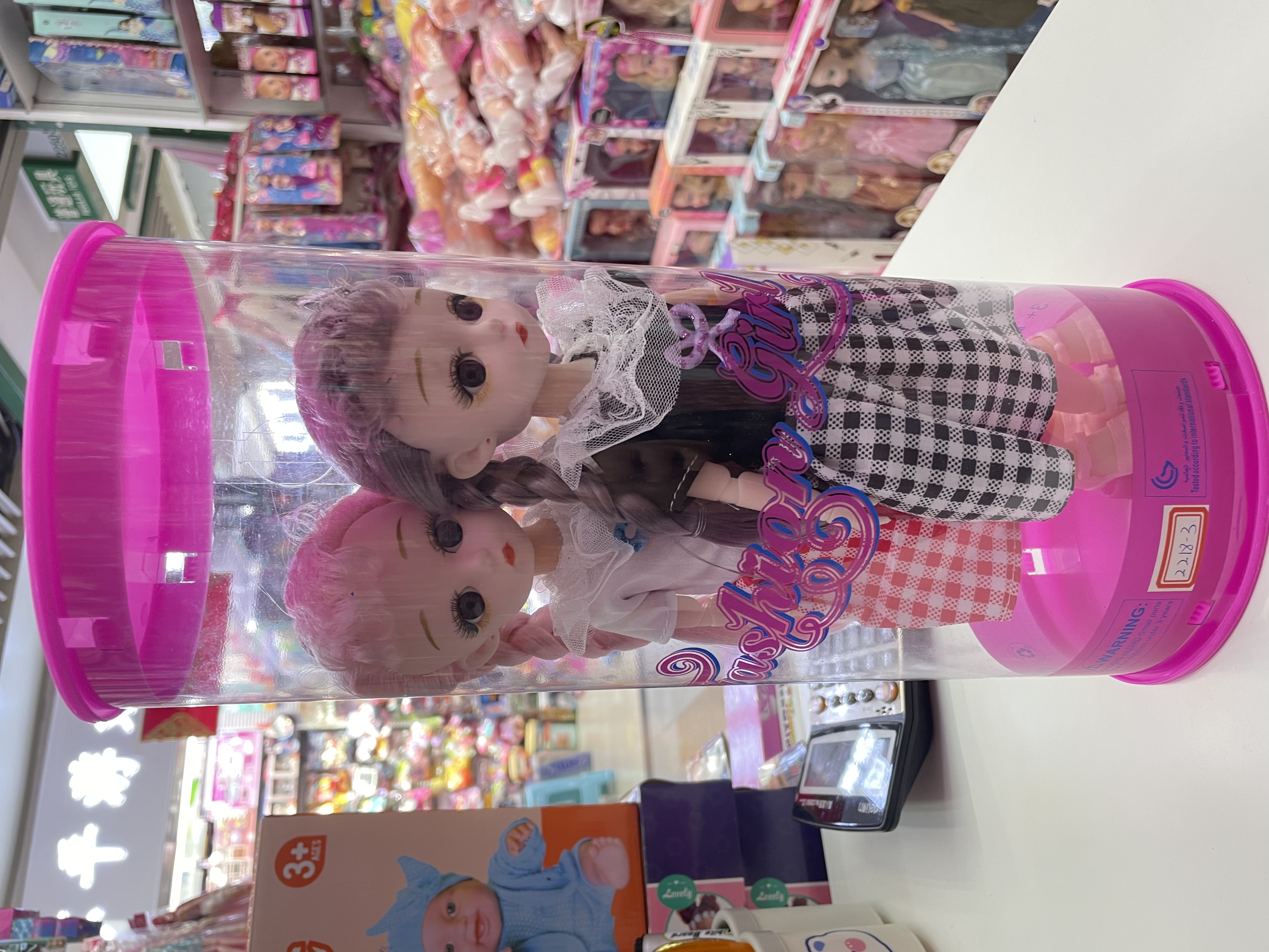 2024年新款桶装带配件带音乐18寸娃娃玩具批发产品图