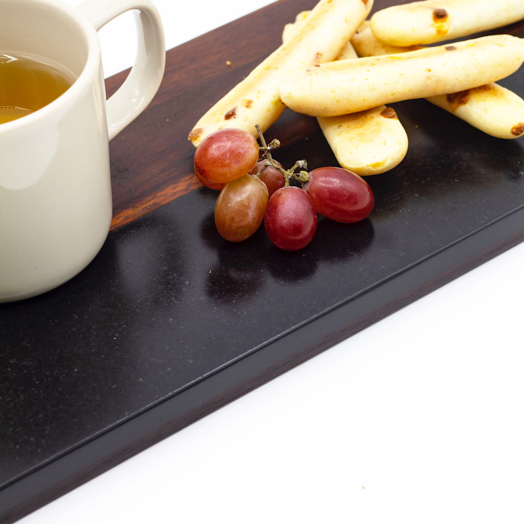 西餐点心糕点盘子实木大理石拼接托盘牛排餐盘水果果盘寿司摆盘经典长方形餐盘产品图