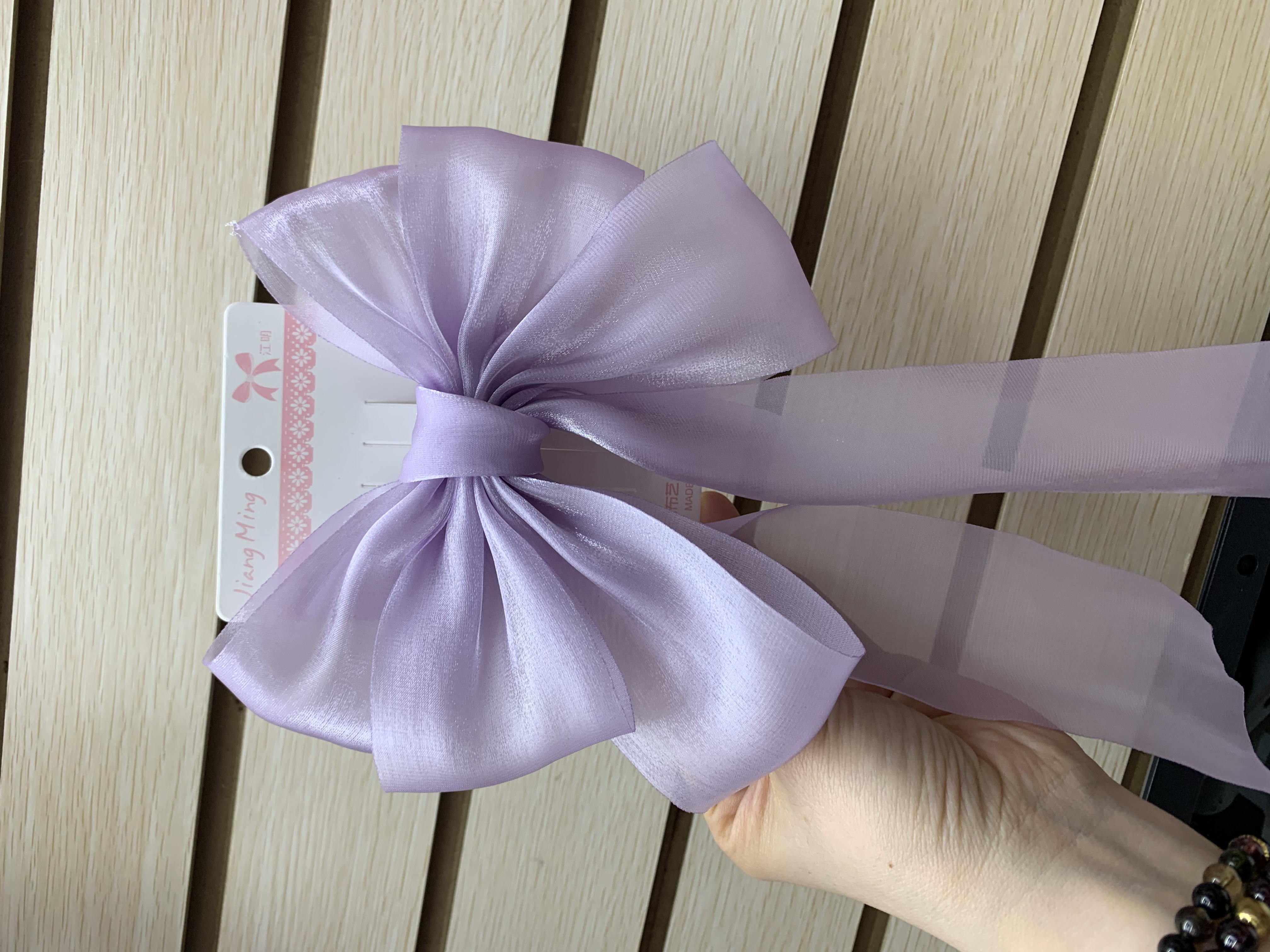 Super fairy-like fish princess camellia bow ribbon hair clip, fine glittering hair accessory, sweet spring and summer headwear for women