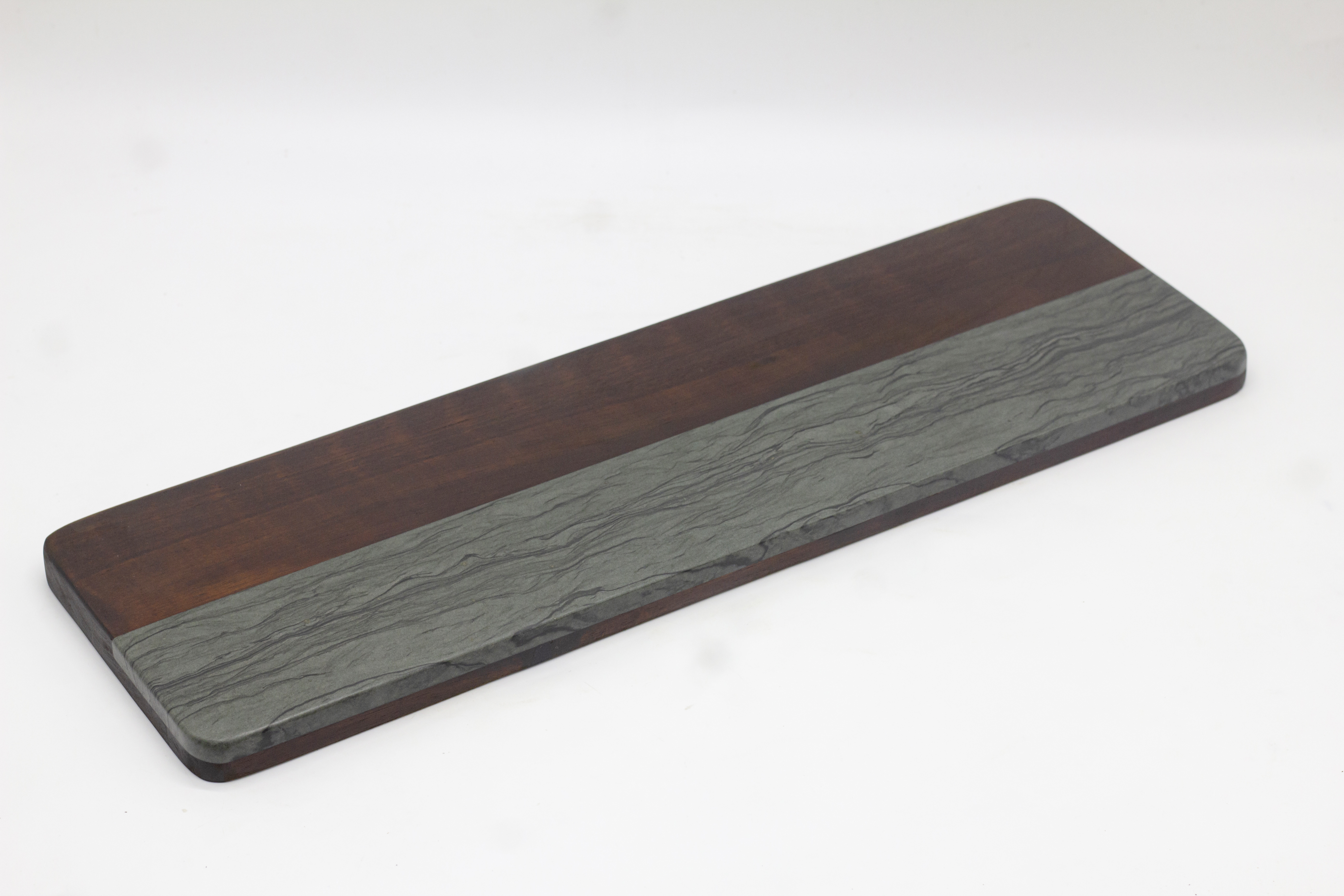 西餐点心糕点盘子实木大理石拼接托盘牛排餐盘水果果盘寿司摆盘经典长方形餐盘详情图12