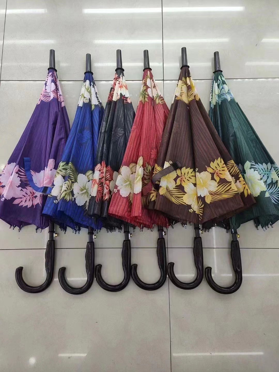 现货外贸十骨女花伞长柄雨伞清新女士伞遮阳防紫外线伞可印广告伞详情图2