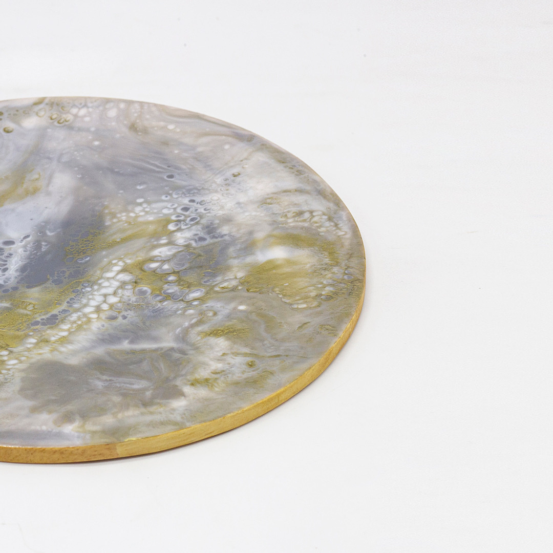 西餐点心糕点盘子实木大理石拼接托盘牛排餐盘水果果盘寿司摆盘相思木➕树脂餐盘摆盘详情图7