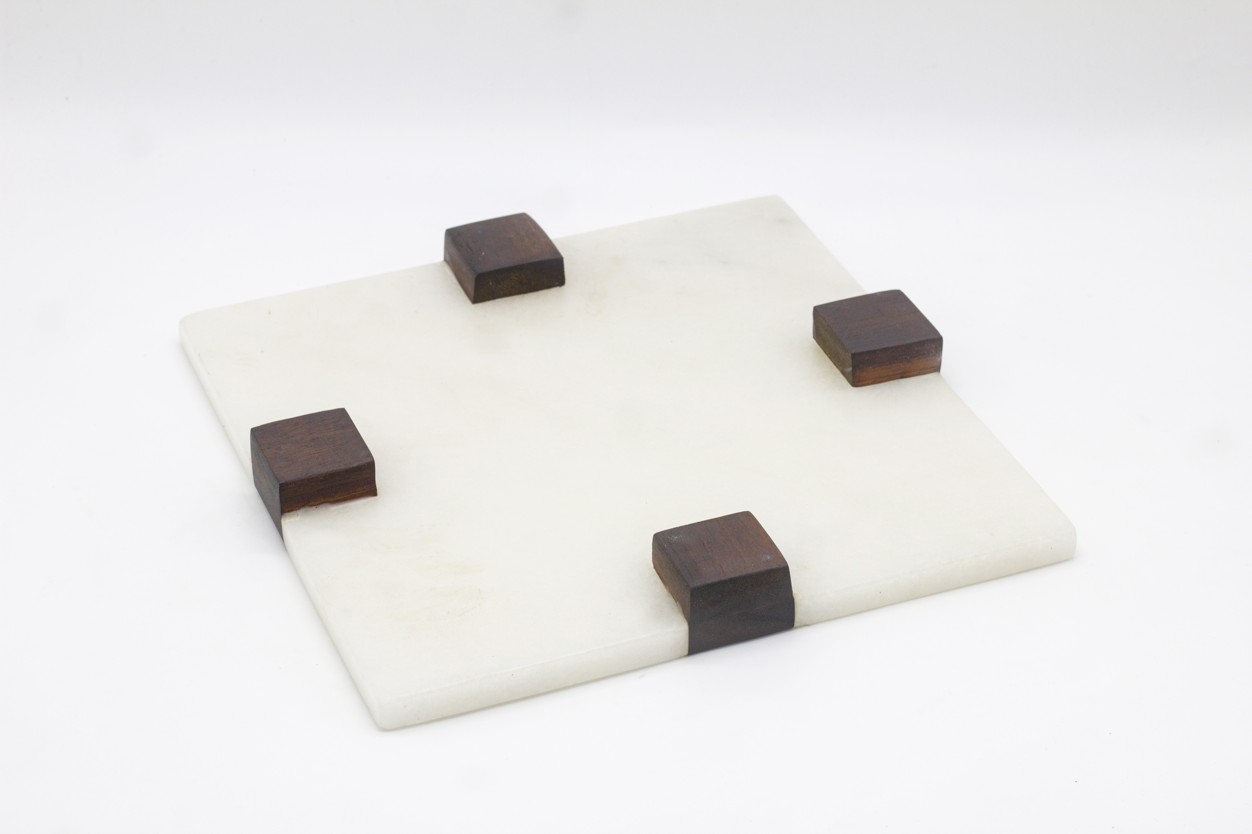 西餐点心糕点盘子实木大理石拼接托盘牛排餐盘水果果盘寿司摆盘中式正方形托盘详情图5