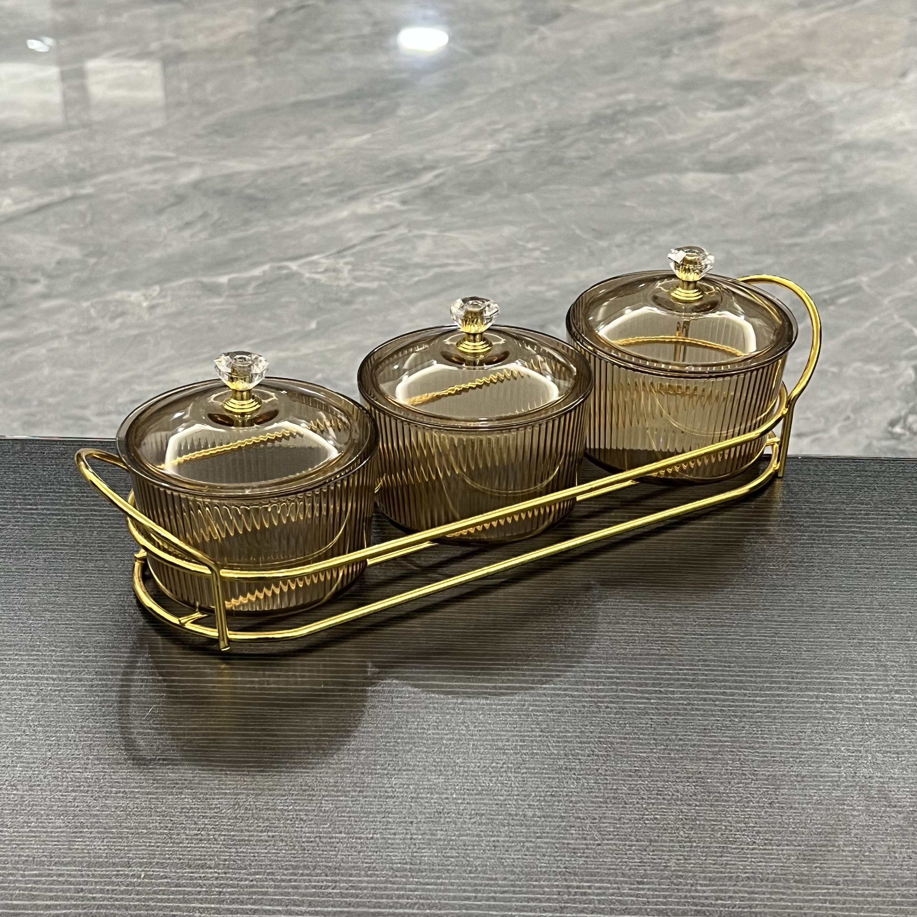 Light luxury fruit plate, home living room, KTV coffee table, dried fruit, nut and candy plate, storage box, tea and snack plate details Picture
