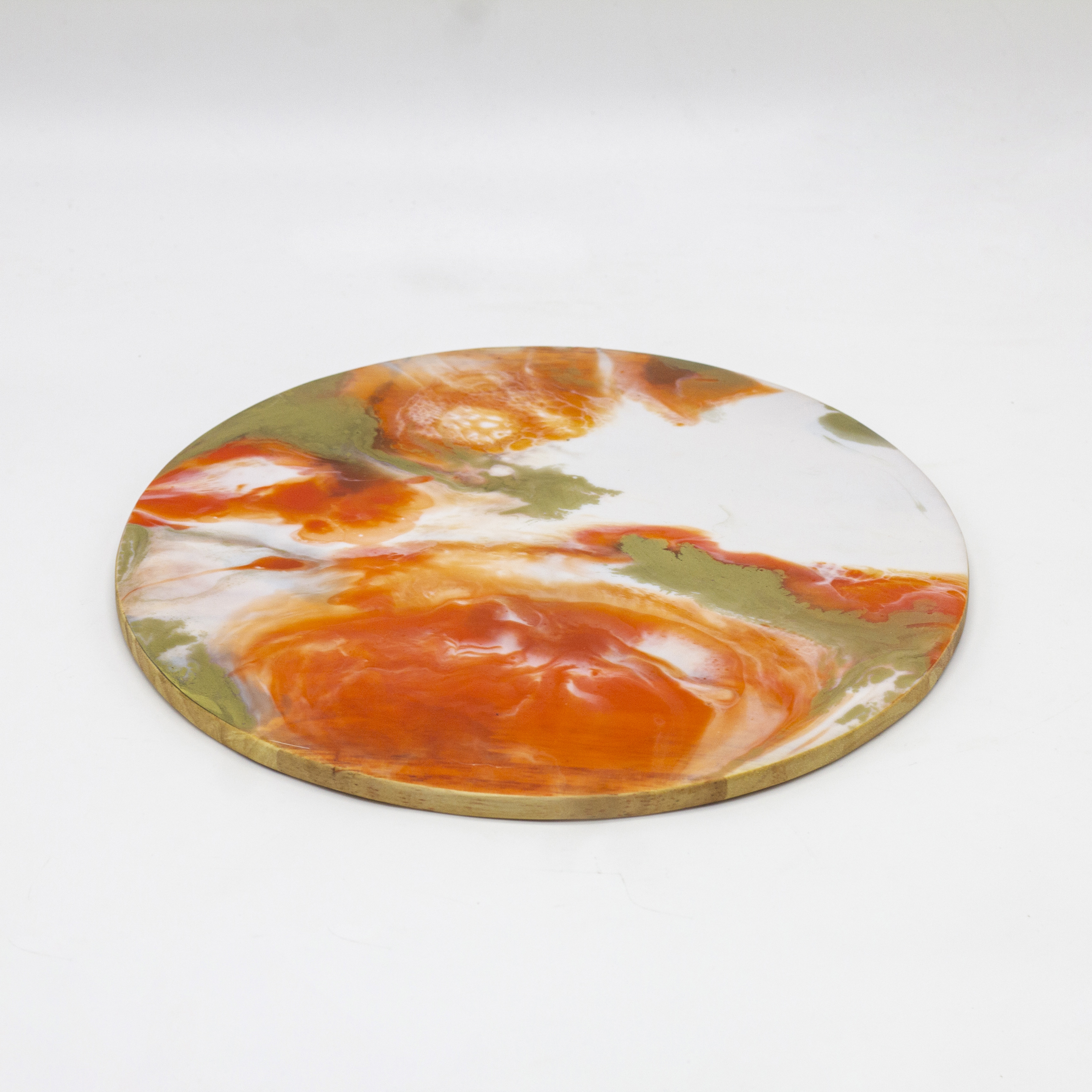 西餐点心糕点盘子实木大理石拼接托盘牛排餐盘水果果盘寿司摆盘相思木➕树脂餐盘摆盘