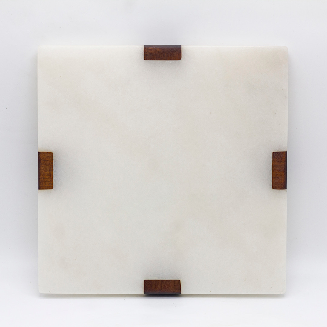 西餐点心糕点盘子实木大理石拼接托盘牛排餐盘水果果盘寿司摆盘中式正方形托盘