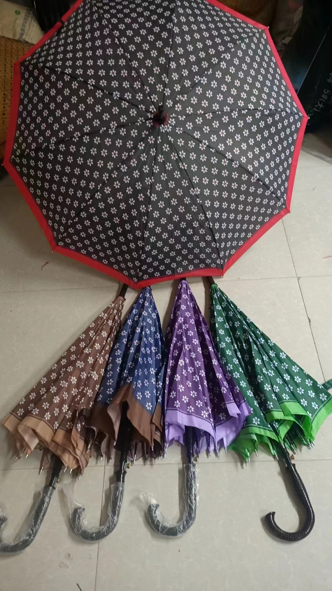 现货外贸十骨女花伞长柄雨伞清新女士伞遮阳防紫外线伞可印广告伞详情图8