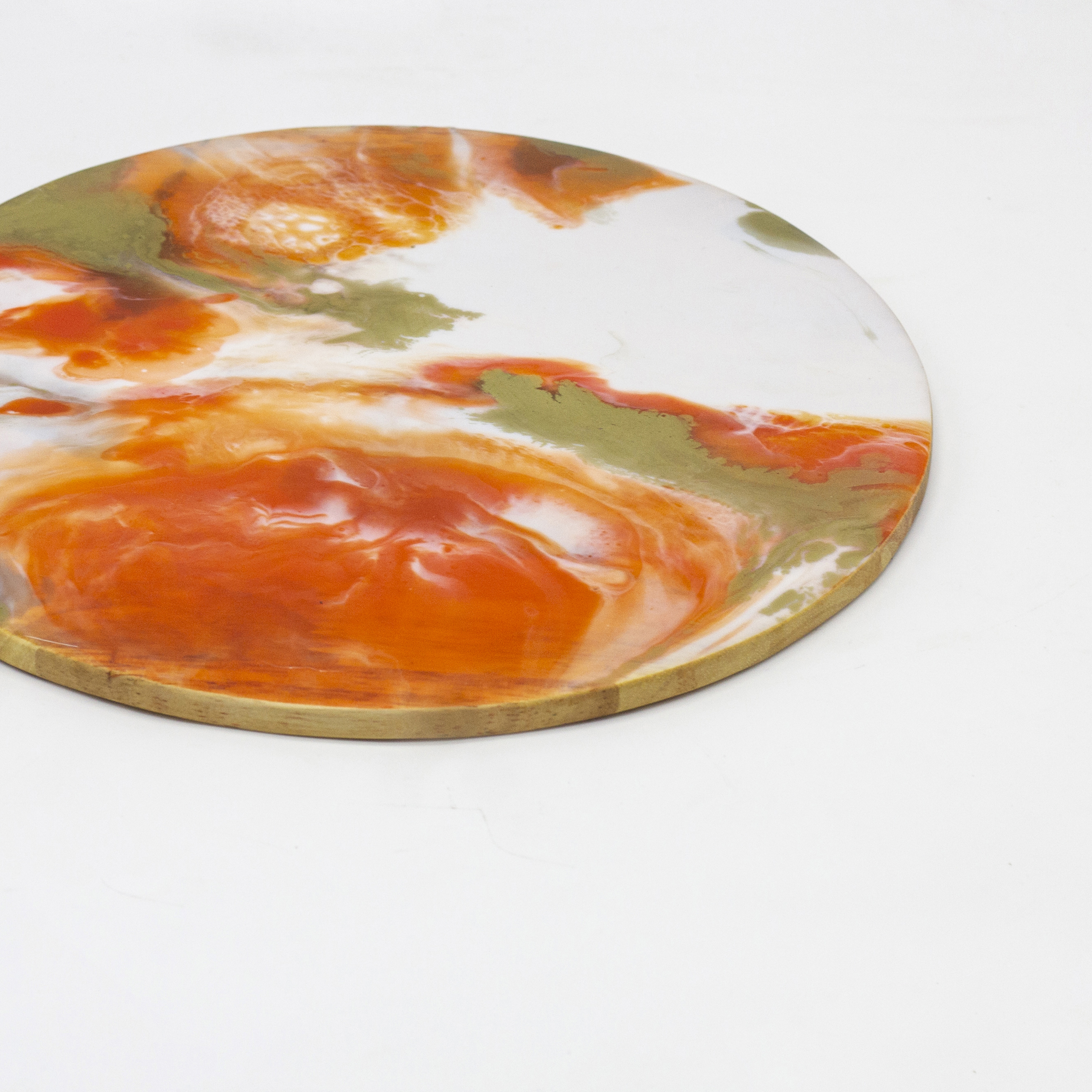 西餐点心糕点盘子实木大理石拼接托盘牛排餐盘水果果盘寿司摆盘相思木➕树脂餐盘摆盘详情图2