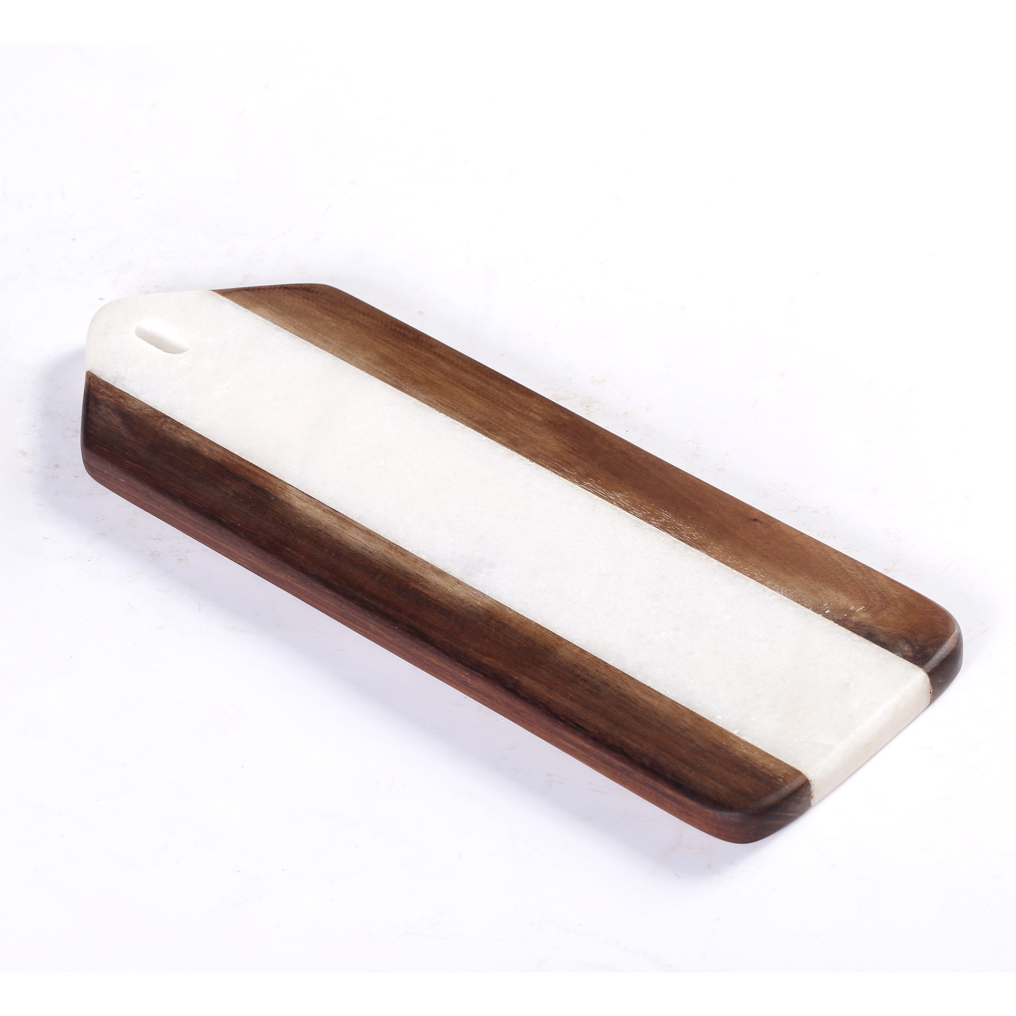 西餐点心糕点盘子实木大理石拼接托盘牛排餐盘水果果盘寿司摆盘箭形餐盘摆盘