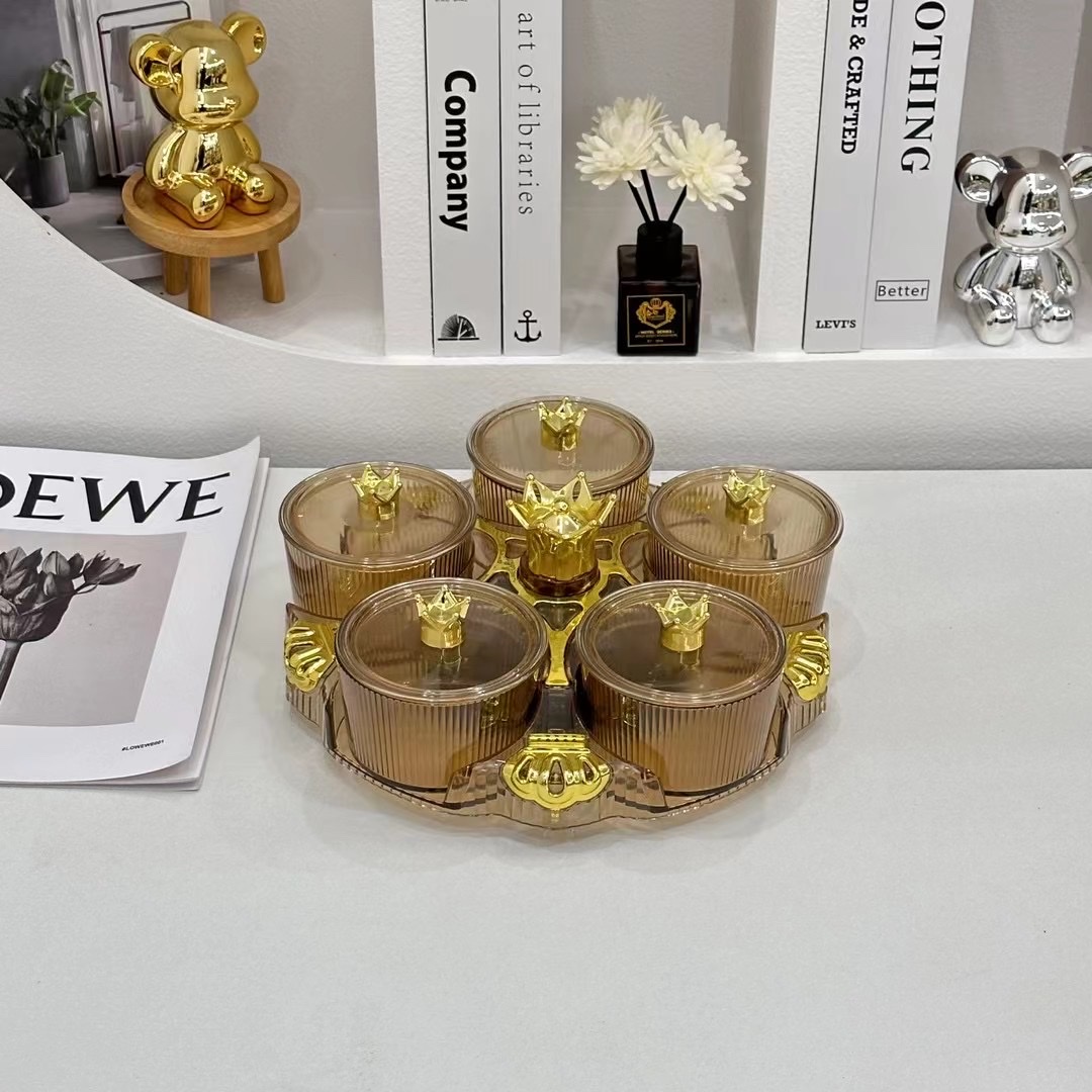 Light luxury fruit plate, home living room, KTV coffee table, dried fruit, nut and candy plate, storage box, tea and snack plate Item Picture