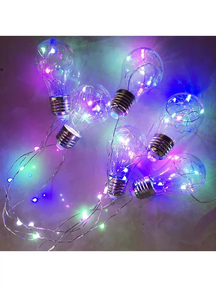 LED铜线灯铜丝灯艺术装饰灯串爱迪生灯串彩灯闪灯吹塑灯泡造型灯