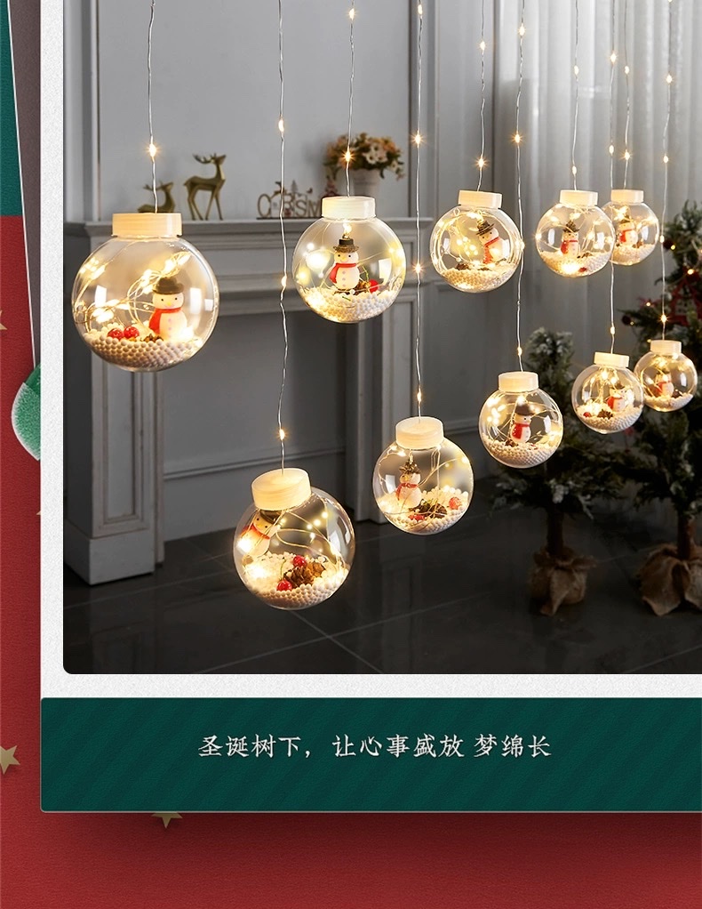 圣诞节装饰品挂件许愿球灯场景房间布置圣诞树元旦春节过年装饰灯详情图9