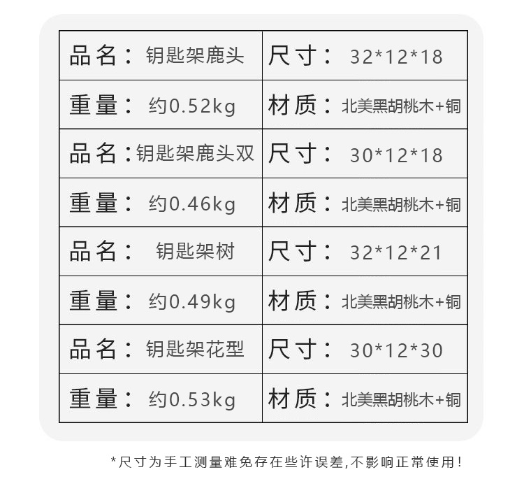 实木钥匙盘轻奢福鹿进门玄关置物架多功能托盘摆件入户钥匙收纳架详情图4