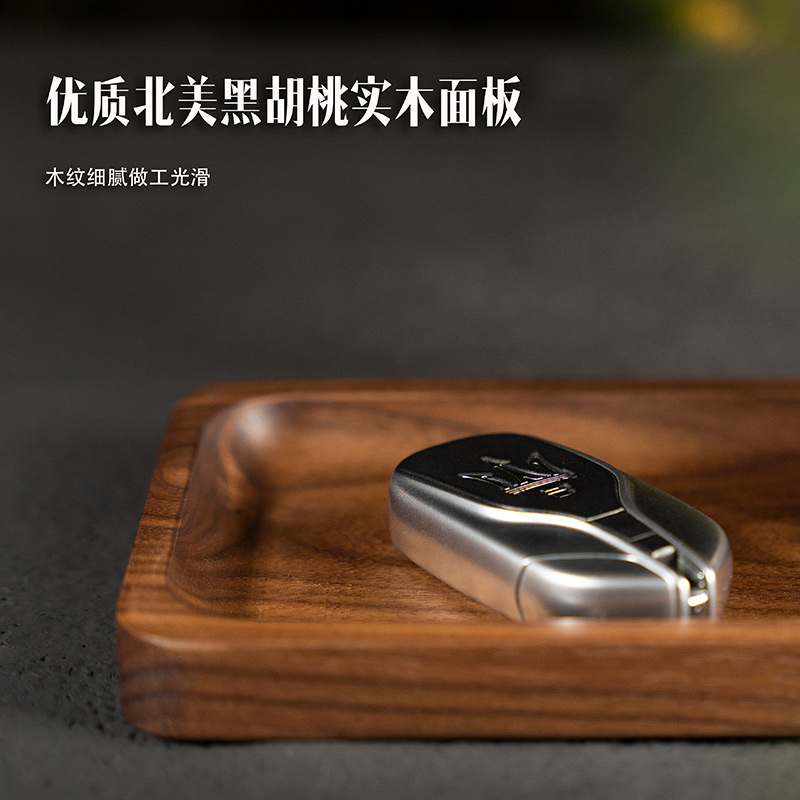 进门口玄关挂钥匙收纳架胡桃木托盘桌面置物架首饰化妆品收纳摆件细节图