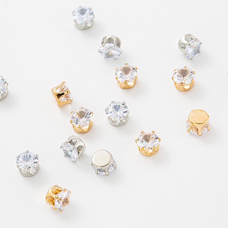 美甲锆石爪钻闪钻 KC金白K发饰皇冠DIY服饰水晶爪钻 饰品配件详情3