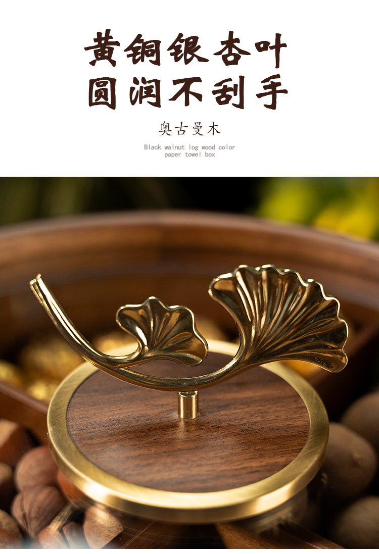 新款实木干果盒干果盘零食糖果收纳盒家用客厅茶几坚果盒果盘花提手双层果盒详情图9