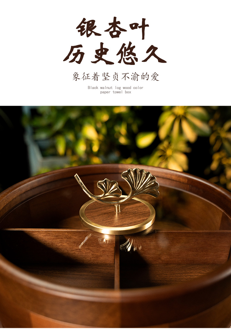 新款实木干果盒干果盘零食糖果收纳盒家用客厅茶几坚果盒果盘花提手双层果盒详情图8