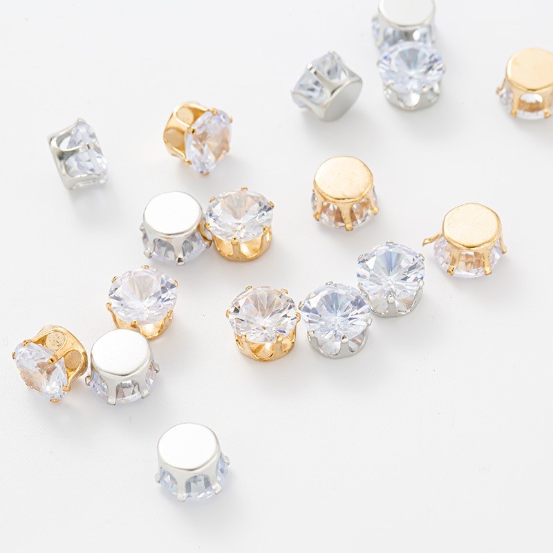 美甲锆石爪钻闪钻 KC金白K发饰皇冠DIY服饰水晶爪钻 饰品配件详情2