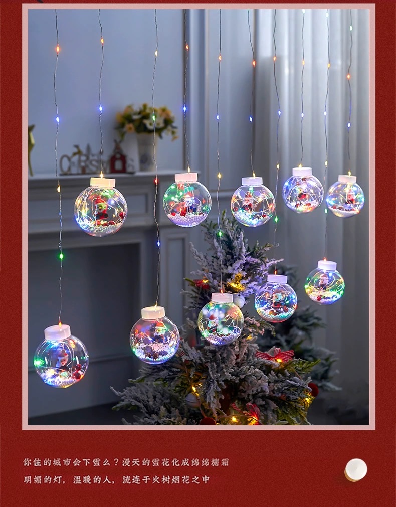圣诞节装饰品挂件许愿球灯场景房间布置圣诞树元旦春节过年装饰灯详情图8