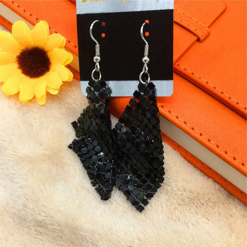 E2403 European And American Cross-Border Earrings Fashion A Variety Of Hipster Metal Exaggerated Fringe Long Popular Elements Earring Hooks details Picture