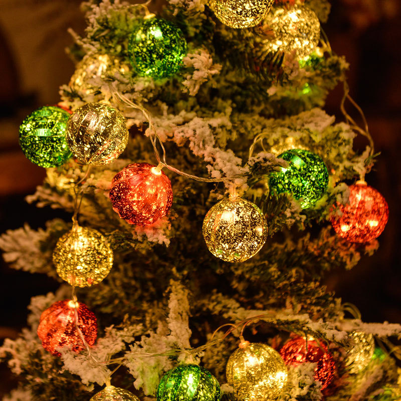 led电镀星星圣诞灯串彩灯户外闪灯挂饰满天星客厅装饰圣诞树串灯