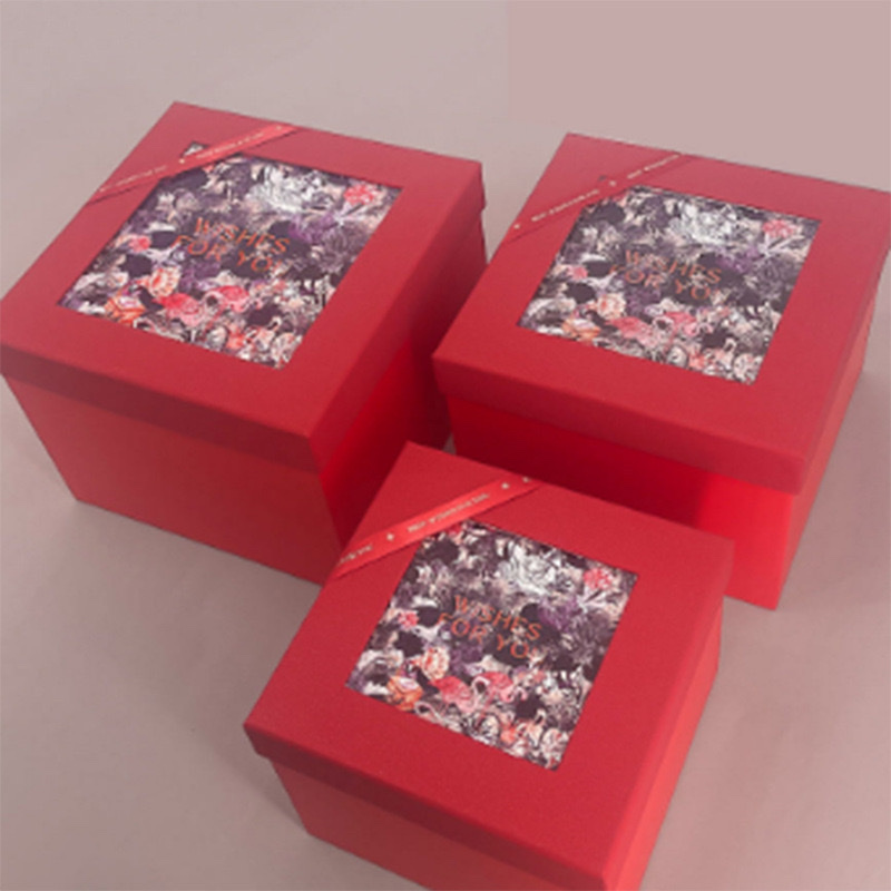 New special paper square craft gift set box, high-end wedding candy box, storage box, gift packaging box details Picture