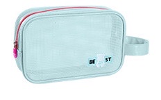 New hand-held toiletry bag, mesh portable travel skincare storage bag, beach fashion makeup bag detail image 10