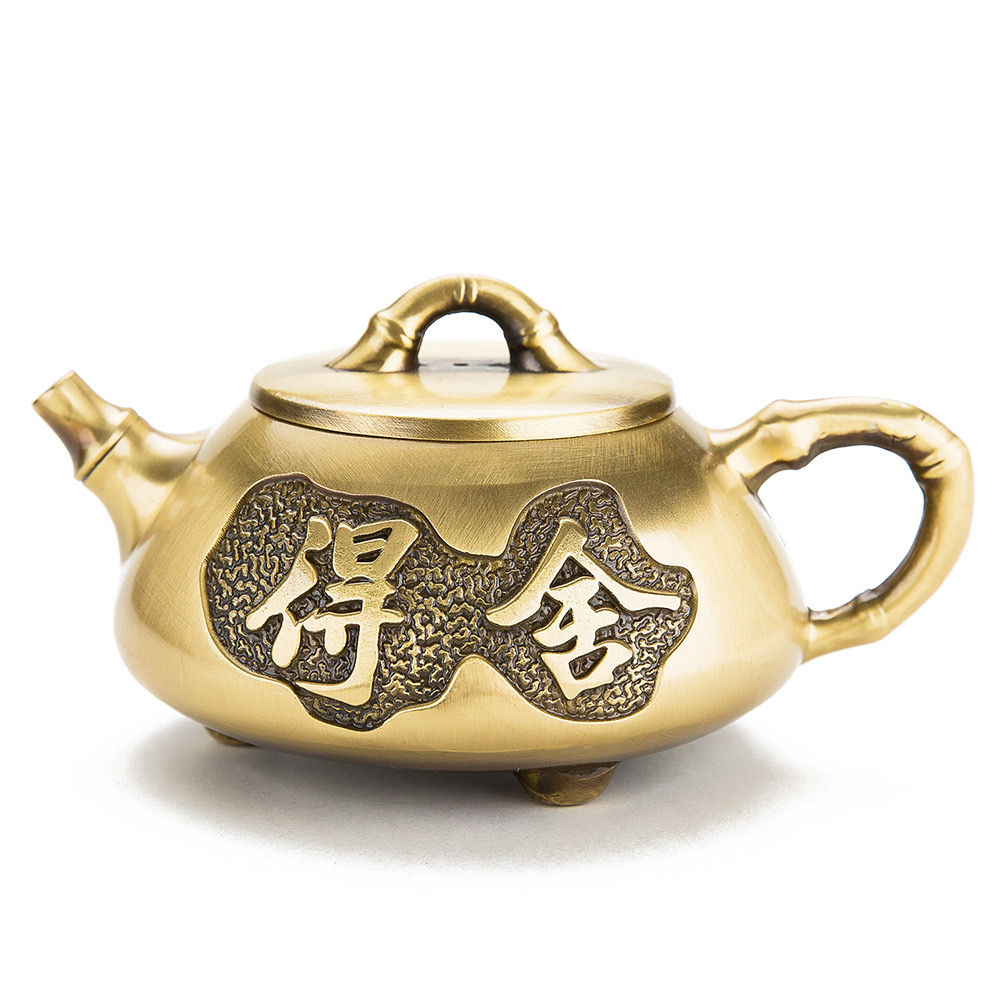 Brass ornaments, Shede teapots, household teapots, home and office handicrafts, flower packaging bags detail image 7