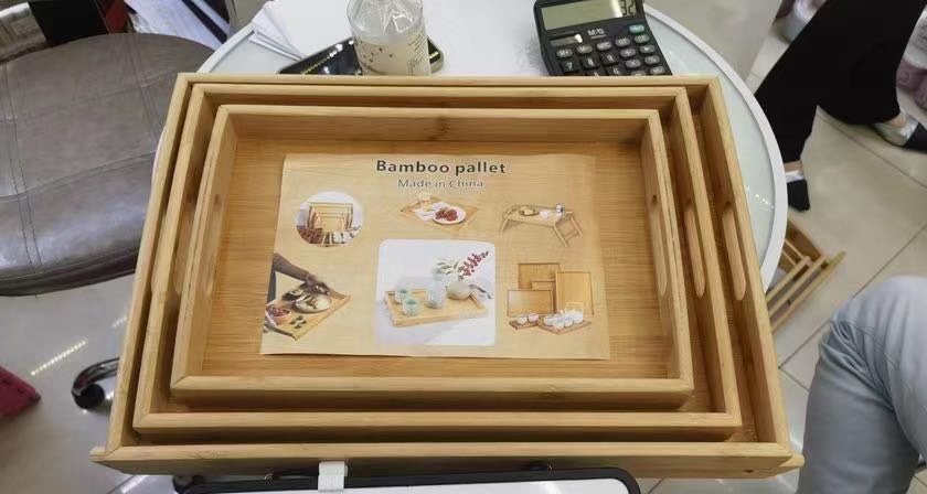 竹木托盘 家用多功能储物盘 桌面收纳托盘 茶盘果盘餐盘装饰盘111楠木托盘产品图
