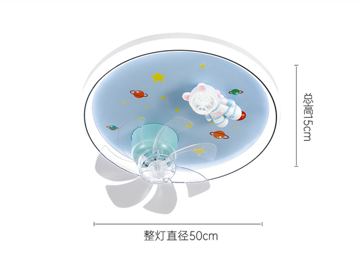 Luminous lighting fixtures for children's rooms, cartoon fan lights, ceiling lights. American countryside Item Picture