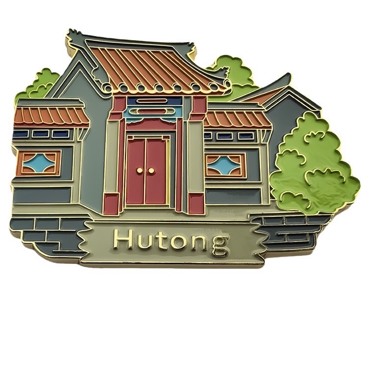 城市热门景点地标金属冰箱贴设计定制北京杭州成都特色旅游纪念品