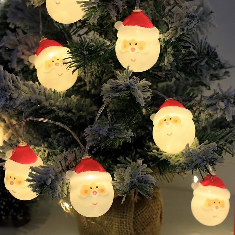 LED圣诞节装饰灯串圣诞老人雪人圣诞树灯串圣诞节氛围装饰彩灯