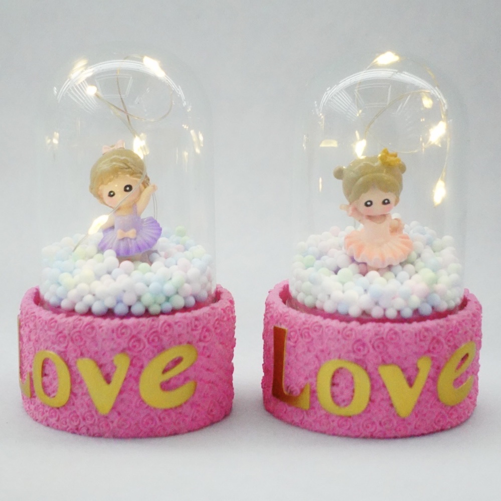 小女孩星星灯树脂儿童玩具工艺品