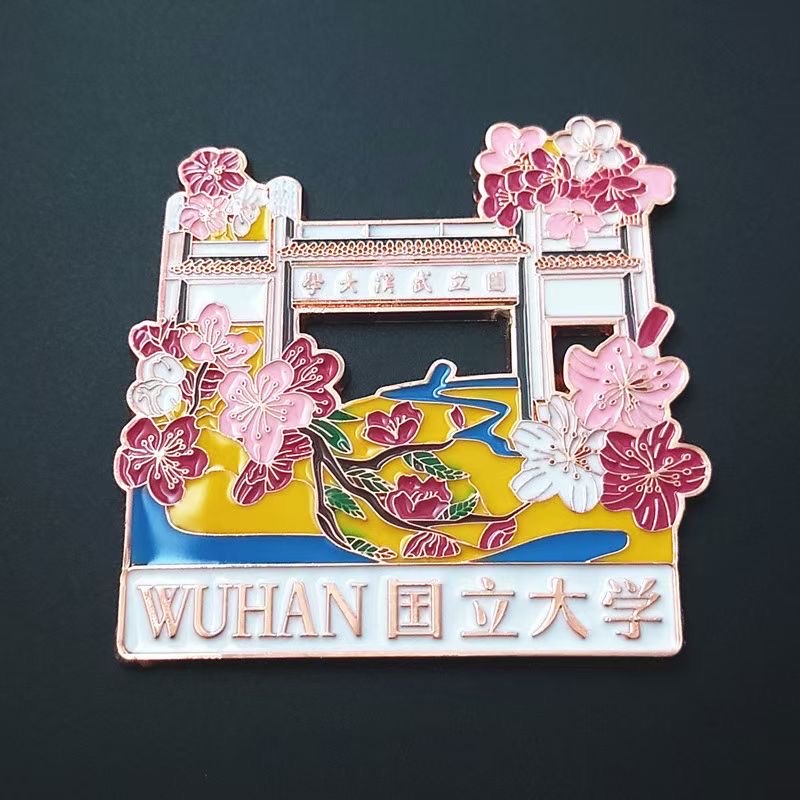 金属冰箱贴定制 磁吸景点地标建筑卡通文创烤漆珐琅冰箱贴定做城市创意冰箱贴详情图4