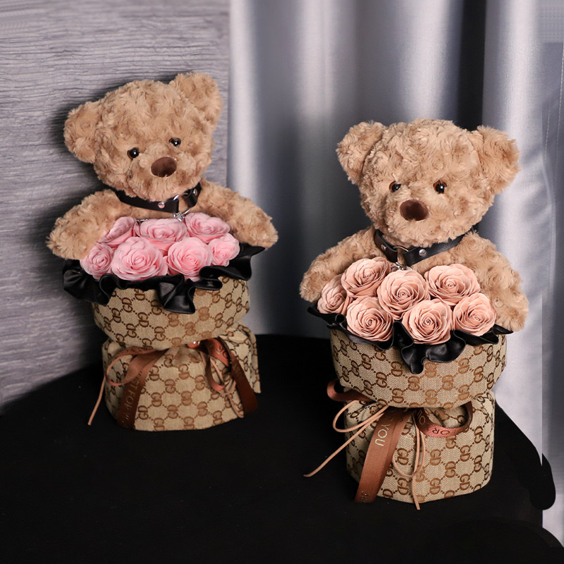 Eternal flower hug bear festival gift