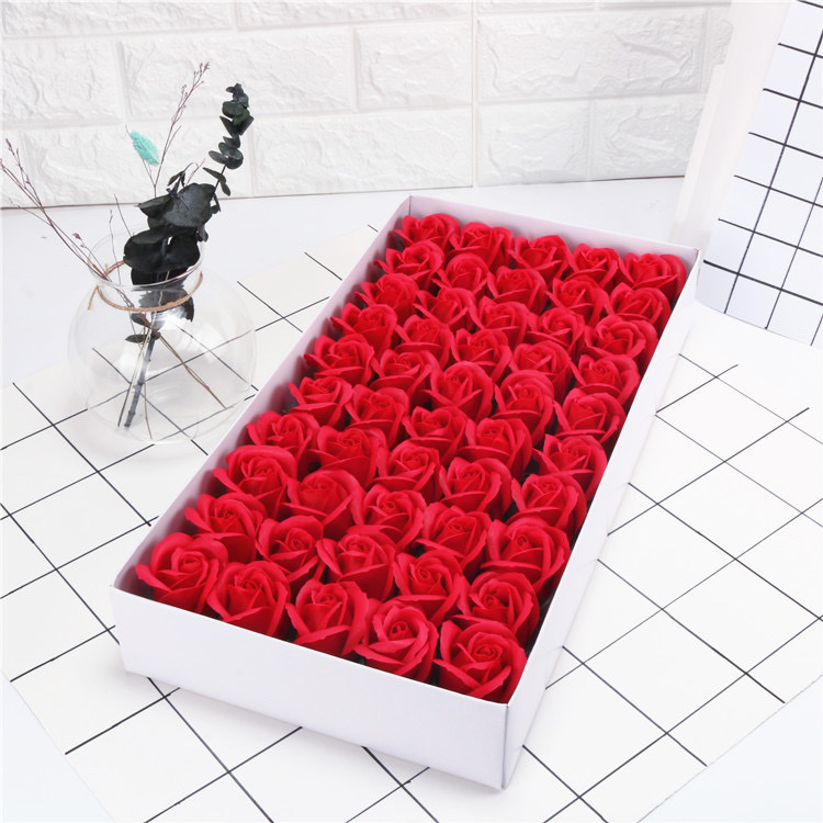 Rose soap flower head festival supplies package gift box detail image 2