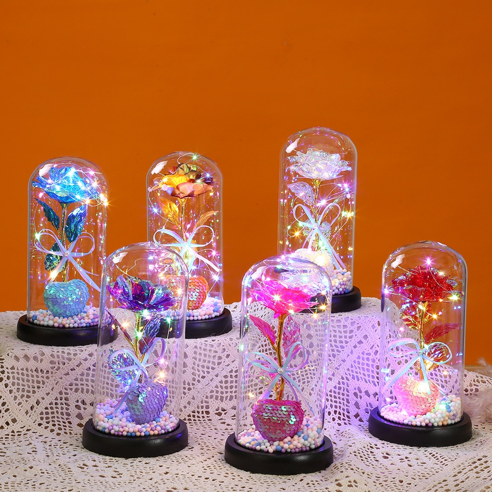 Gold leaf rose Valentine's Day and Mother's Day gift packaging box detail image 7