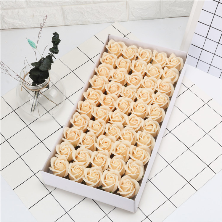 Rose soap flower head festival supplies package gift box detail image 9