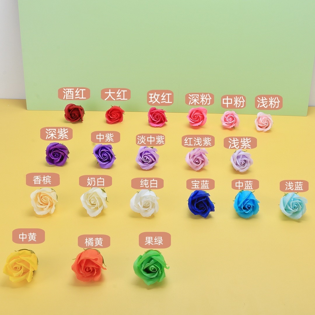 Rose soap flower head festival supplies package gift box detail image 6